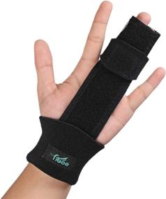 img 4 attached to 🖐️ 2 Finger Splint Trigger Finger Splint: Adjustable Hand and Wrist Brace for Sprains, Mallet Injury, Arthritis - Straightening Immobilizer Treatment (S/M)