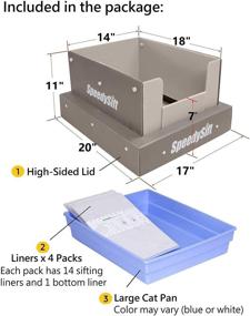 img 1 attached to 🐱 SpeedySift: Large Cat Litter Box with Disposable Sifting Liners & High-Sided Corrugated Plastic Board