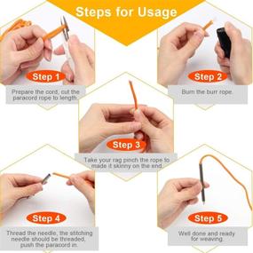 img 2 attached to 🧵 Top-rated 10 Piece Paracord Stitching Needles Set: High-quality Stainless Steel Paracord Tools for Bracelet and Leather Weaving