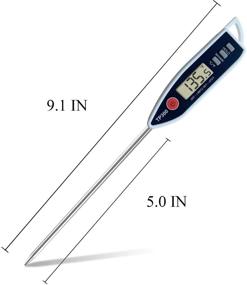 img 3 attached to 🌡️ Digital Meat Thermometer - Candy, Candle, Cooking BBQ Grill Thermometer for Liquids, Pork, Milk, Deep Fry, Roast, Baking - Instant Read Probe Thermometer for Candle Temperature