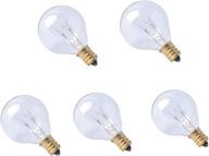 💡 20w e12 base replacement light bulbs for scentsy middle size candle wax warmers - g30 globe 120v bulbs (pack of 5) логотип