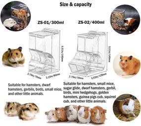 img 1 attached to 🐹 Convenient Automatic Feeder for Hamsters and Small Animals: Gravity Dispenser for Pet Pellets & Food Storage Bowl - Perfect Feeding Station for Dwarf Hamster, Gerbils, Mice, Hedgehog, Guinea Pig and More!