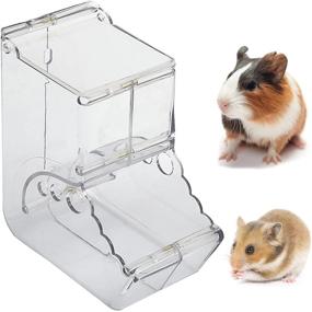 img 4 attached to 🐹 Convenient Automatic Feeder for Hamsters and Small Animals: Gravity Dispenser for Pet Pellets & Food Storage Bowl - Perfect Feeding Station for Dwarf Hamster, Gerbils, Mice, Hedgehog, Guinea Pig and More!