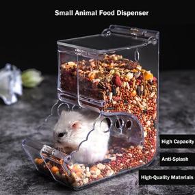 img 3 attached to 🐹 Convenient Automatic Feeder for Hamsters and Small Animals: Gravity Dispenser for Pet Pellets & Food Storage Bowl - Perfect Feeding Station for Dwarf Hamster, Gerbils, Mice, Hedgehog, Guinea Pig and More!