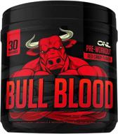 💪 bull blood ultimate pre workout: maximize energy, focus & blood flow with nitric oxide, creatine, and lion's mane - unisex power preworkout supplement - enhance muscle size naturally - 30 servings logo