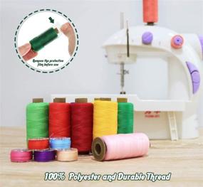 img 1 attached to 🧵 ilauke 50Pcs Bobbins Sewing Threads Kit: 400 Yards Thread Spools, Prewound Bobbins with Case for Brother Singer Janome Machine - 25 Vibrant Colors