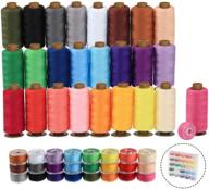 🧵 ilauke 50pcs bobbins sewing threads kit: 400 yards thread spools, prewound bobbins with case for brother singer janome machine - 25 vibrant colors logo