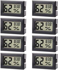 img 4 attached to 🌡️ 8 Pack AUTIDEFY Mini Digital Temperature Humidity Meters - LCD Display Fahrenheit (℉) Indoor Thermometer Hygrometer Gauge
