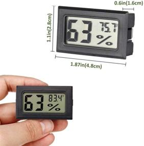 img 2 attached to 🌡️ 8 Pack AUTIDEFY Mini Digital Temperature Humidity Meters - LCD Display Fahrenheit (℉) Indoor Thermometer Hygrometer Gauge