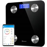 📱 smart bluetooth body fat scale with app - high strength tempered glass, bmi analyzer - 400lbs capacity logo