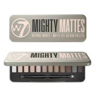 💄 w7 mighty mattes eyeshadow palette - 12 highly pigmented shades in creamy, long-lasting formula - includes natural nudes, grays & smokey browns - suitable for eye makeup, transition, base shades - cruelty-free logo