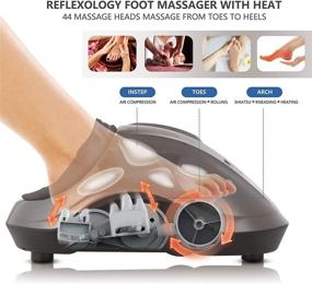 img 3 attached to 🦶 Revitalize and Relieve Discomfort with FIT KING Foot Massager FT-001FR - Shiatsu Massage, Heat, and Remote Control