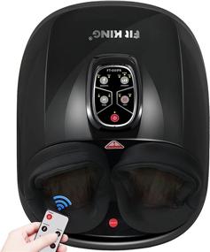 img 4 attached to 🦶 Revitalize and Relieve Discomfort with FIT KING Foot Massager FT-001FR - Shiatsu Massage, Heat, and Remote Control