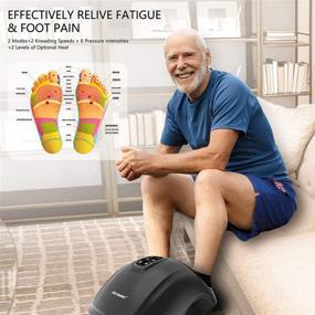 img 2 attached to 🦶 Revitalize and Relieve Discomfort with FIT KING Foot Massager FT-001FR - Shiatsu Massage, Heat, and Remote Control