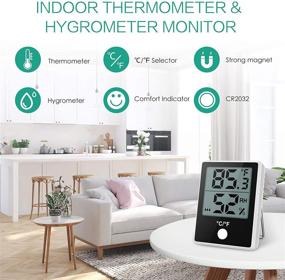 img 3 attached to 🌡️ Pack of 2 ORIA Digital Hygrometer Thermometer – Accurate Indoor Temperature and Humidity Monitor for House, Office, and Greenhouse