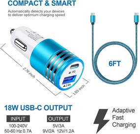 img 2 attached to 🔌 18W PD Fast Charger Kit for Samsung Galaxy (S21, S20 FE, Note 20 Ultra, S10, S9, S8) & More – Includes 30W Rapid USB C Car Charger & 6FT USB C to USB C Cable