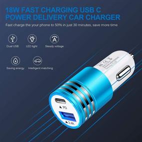 img 1 attached to 🔌 18W PD Fast Charger Kit for Samsung Galaxy (S21, S20 FE, Note 20 Ultra, S10, S9, S8) & More – Includes 30W Rapid USB C Car Charger & 6FT USB C to USB C Cable