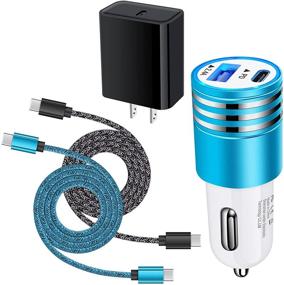 img 4 attached to 🔌 18W PD Fast Charger Kit for Samsung Galaxy (S21, S20 FE, Note 20 Ultra, S10, S9, S8) & More – Includes 30W Rapid USB C Car Charger & 6FT USB C to USB C Cable