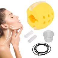 30lb yellow jaw exerciser for jawline & neck toning - double chin reducer logo