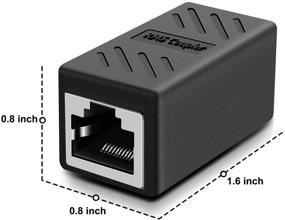 img 3 attached to 💻 Black RJ45 Coupler 6-Pack - Ethernet Cable Extender Adapter for Cat7/Cat6/Cat5e, Female to Female, Supports 100BASE-TX