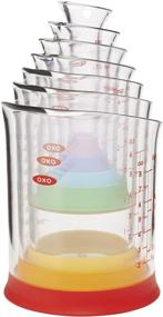 img 4 attached to Efficient and Convenient: OXO Good Grips 7-Piece Nesting Measuring Beaker Set for Accurate and Easy Measurement