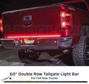 img 2 attached to 🚚 LEDGlow 60-Inch Double Row Tailgate LED Light Bar for Full Size Pickup Trucks - White Reverse Lights - Red Brake, Running, Turn Signals &amp; Hazard Lights - Waterproof - Easy Installation with Flat 4 Pin Connector