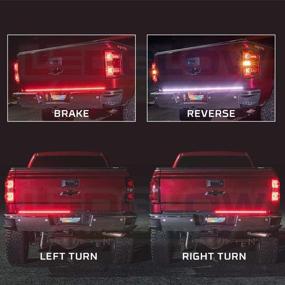 img 1 attached to 🚚 LEDGlow 60-Inch Double Row Tailgate LED Light Bar for Full Size Pickup Trucks - White Reverse Lights - Red Brake, Running, Turn Signals &amp; Hazard Lights - Waterproof - Easy Installation with Flat 4 Pin Connector