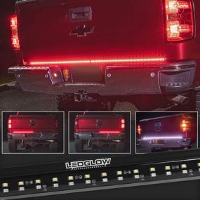 img 3 attached to 🚚 LEDGlow 60-Inch Double Row Tailgate LED Light Bar for Full Size Pickup Trucks - White Reverse Lights - Red Brake, Running, Turn Signals &amp; Hazard Lights - Waterproof - Easy Installation with Flat 4 Pin Connector