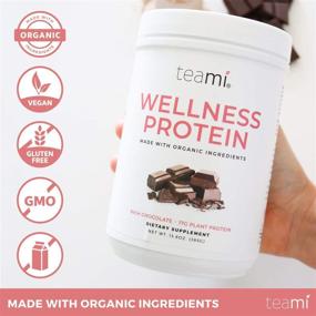 img 2 attached to 🌱 Teami Wellness Vegan Protein Powder - Smooth Textured Chocolate Plant Based Protein Powder with Organic Ingredients - Low Net Carbs, Non-GMO, Dairy Free, Soy Free, No Sugar Added - 14 Servings, 13.6 Ounce