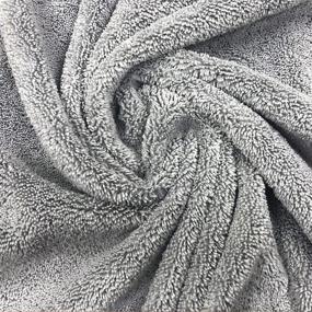img 2 attached to 🚿 Polyte Microfiber Quick Dry Lint Free Bath Towel - Pack of 4 (Gray) - 57 x 30 inches: Ultimate Absorbency & Fast Drying Features