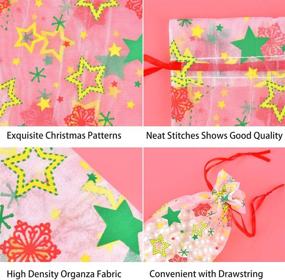 img 1 attached to Funkprofi 50 PCS 4x6 Inches Mixed Color Christmas Organza Gift Bags: Santa Claus, Stockings, Hats & More for Weddings and Parties