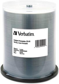 img 4 attached to 📀 Verbatim CD-R: 100pk Spindle | White Inkjet Hub Printable Media Disc | 700MB 52X Recordable