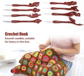 img 3 attached to Crochet Knitting Aluminum Red Ergonomic Arthritic