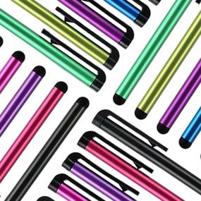 img 3 attached to 🖊️ TCD 100 Pack Assorted Color Long Metal Capacitive Stylus Pens [Universal] Compatible with All Touch Screen Devices iPad Galaxy Chrome Book Tablets