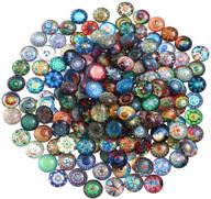 ultnice 200pcs cabochons round mosaic tiles: versatile glass tiles for jewelry making & craft projects (12mm) logo