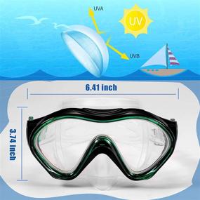 img 3 attached to 🏊 Fpxnb Kids Swim Mask with Nose Cover - Snorkel Mask for Scuba Snorkeling, Anti-Fog Lens, Waterproof Socket, 180° View Angle - Youth Children Junior Teens Swimming Goggles