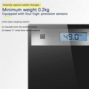 img 2 attached to 🔢 SVYHUOK High Precision Talking Bathroom Scale, Electronic Glass Platform, Visual and Voice LCD Display, Digital Weight Measurement in LBS and KG (Black)
