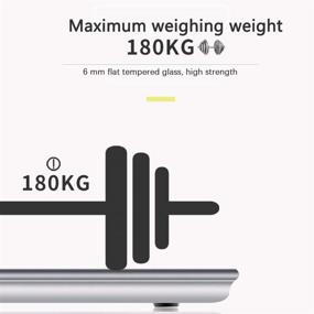 img 1 attached to 🔢 SVYHUOK High Precision Talking Bathroom Scale, Electronic Glass Platform, Visual and Voice LCD Display, Digital Weight Measurement in LBS and KG (Black)