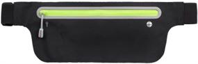 img 4 attached to 🏃 Stay Hands-Free on Your Runs with the Running Waist Pack - Lightweight Fitness Belt with Water-Resistant Design, Reflective Details, and Adjustable Waistband - Ideal for Running, Climbing, and Outdoor Workouts