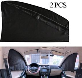 img 4 attached to 🚗 ZATOOTO Car Side Window Sunshades: Magnetic Privacy Curtains for Kids' Sleep & Front Protection - Keep Your Car Cooler
