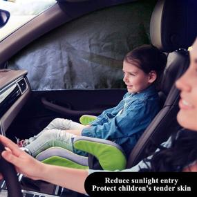 img 3 attached to 🚗 ZATOOTO Car Side Window Sunshades: Magnetic Privacy Curtains for Kids' Sleep & Front Protection - Keep Your Car Cooler