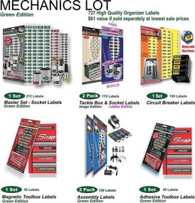 img 3 attached to Green Edition Mechanic's LOT - The Ultimate 727 Organizer Labels Deal for Effortless Tool, Tool Boxes, Breaker Panel, Electronics, and Personal Item Organization - Enhance Your Shop's Efficiency!