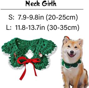 img 2 attached to Jcheupet Cat Dog Costume Handmade Knitted Wool Pet Scarf Collar - Premium Universal Adjustable Bib for Small Dogs and Cats - Perfect Christmas, New Year, Birthday Gift with improved SEO