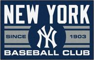 fanmats 18477 yankees baseball starter logo