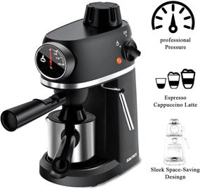 img 3 attached to ☕ SOWTECH Espresso Machine: 3.5 Bar Latte Coffee Maker with Milk Frother, Stainless Steel Pot