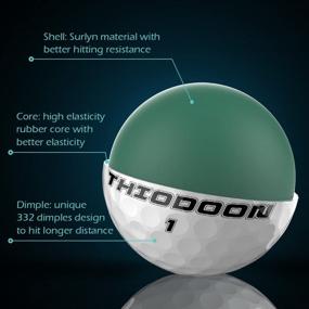 img 2 attached to 🏌️ THIODOON 12 Pack Supersoft Golf Balls: Enhance Your Game with Longer, Straighter Distances! Perfect Golf Gifts for Men and Women
