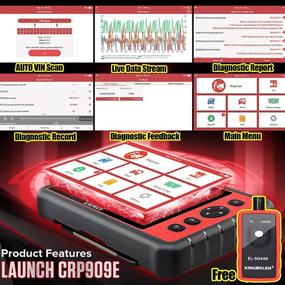 img 1 attached to 🔍 LAUNCH CRP909E OBD2 Scanner: OE-Level Full System Scan Tool with 16 Resets, Key Programming, Oil & DPF Services, ABS Bleeding, TPMS, EPB. Android 7.1, Auto VIN, WiFi Updates. Includes EL-50448 (Gift) - 2021 Ver.