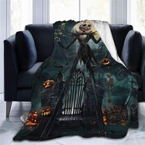 img 4 attached to 🛋️ IGBSGFN Мягкое одеяло на диван Skellington - Уютный плед 60x50 дюймов для лучшей оптимизации поиска