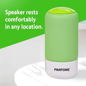 img 3 attached to Pantone Lime Green Bluetooth V5.0 Wireless Speaker - High Stereo Volume, Built-in 🔈 Microphone, 12 Hours Play Time, 50ft Range - Compatible with All Bluetooth Enabled Devices