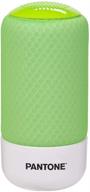 pantone lime green bluetooth v5.0 wireless speaker - high stereo volume, built-in 🔈 microphone, 12 hours play time, 50ft range - compatible with all bluetooth enabled devices logo